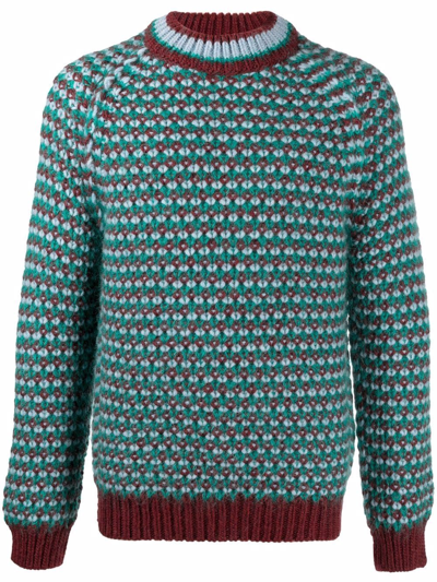 Marni Patterned-knit Jumper In Rvv63