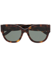 SAINT LAURENT TORTOISESHELL-EFFECT TINTED SUNGLASSES