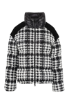 Moncler Erine Houndstooth Check Down Puffer Jacket In Multicolor
