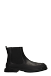 Camper Pix Low Heels Ankle Boots In Black Leather In Black