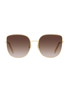 Celine 59mm Metal Cat Eye Sunglasses In Gold Brown