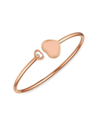 Chopard Happy Hearts 18k Rose Gold Pink Opal Bangle With Diamond In Peach