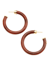 GAS BIJOUX CAFTAN 24K GOLD-PLATED & ACETATE HOOP EARRINGS,400014970426