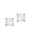 Swarovski Swarovaki Silver-tone Crystal Stud Earrings In White