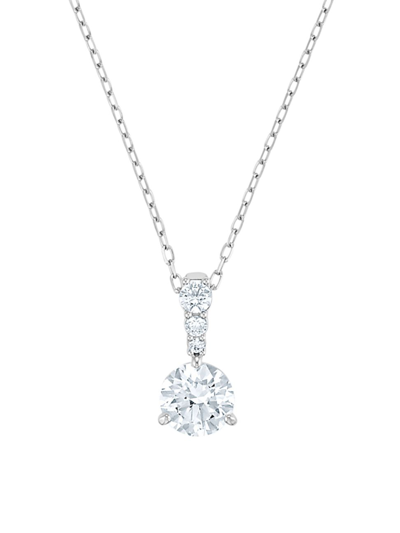 Swarovski Solitaire  Crystal Rhodium-plated Pendant Necklace