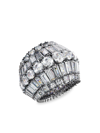 Swarovski Hyperbola  Crystal Rhodium-plated Cocktail Ring In Neutral