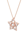 Swarovski Stella  Crystal Rose Goldplated Necklace In White