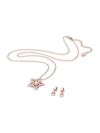 Swarovski Stella Star Pendant Necklace & Stud Earrings Set In White