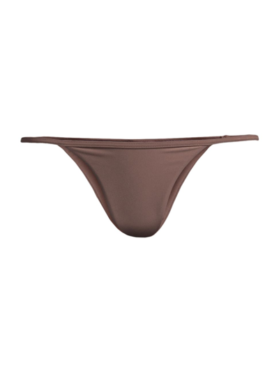 Tropic Of C Rio Low-rise Bikini Bottom In Brown Technical