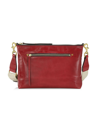 Isabel Marant Nessah Patent Leather Shoulder Bag In Dark Red