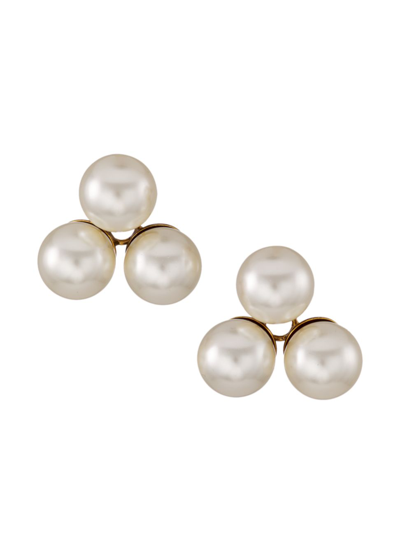 Jennifer Behr Women's Polly 18k Gold-plated & Glass Pearl Stud Earrings