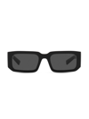 Prada Pr 06ys Rectangle Frame Sunglasses In Black