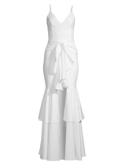 Patbo Bo Ruffle Maxi Dress In White