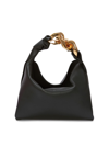 Jw Anderson Women's Small Chain Leather Hobo Bag In Black