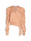 Ramy Brook Pauline Wrap-front Blouse In Blossom