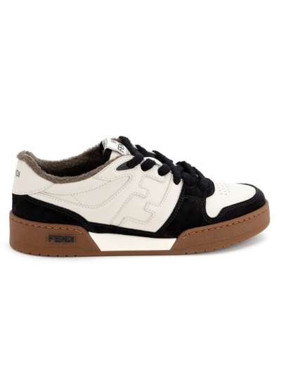 Fendi Women's  Match Trainers In Black Milk Black