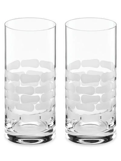 Michael Wainwright Truro Clear 2-piece Highball Glass Set In White