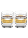 MICHAEL WAINWRIGHT TRURO GOLD 2-PIECE DOUBLE OLD FASHIONED GLASS SET,400015284572