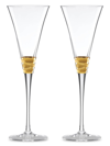 MICHAEL WAINWRIGHT TRURO GOLD 2-PIECE TOASTING FLUTE SET,400015284569