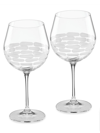 Michael Wainwright Truro Clear 2-piece Red Wine Glass Set In White
