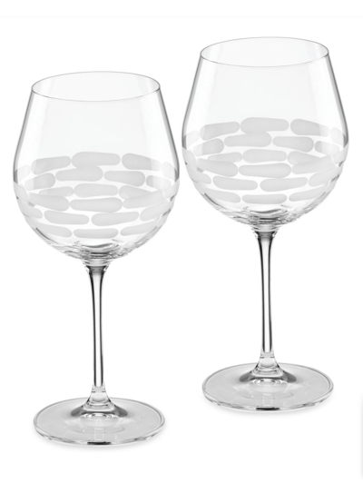 Michael Wainwright Truro Clear 2-piece Red Wine Glass Set In White