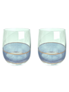 Michael Wainwright Panthera Indigo 2-piece Double Old Fasioned Glass Set