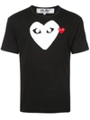 Comme Des Garçons Play Comme Des Garcons Play Mens Black Heart-logo Cotton-jersey T-shirt In Black
