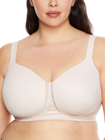 Vanity Fair Beauty Back Longline Wire-free T-shirt Bra In Sheer Quartz