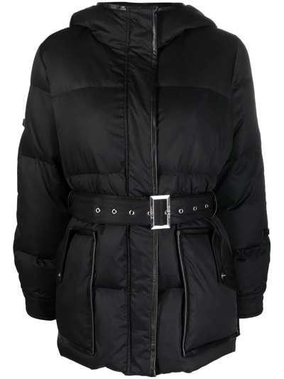 Max & Moi Hooded Padded Down Coat In Black