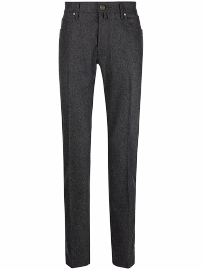 Jacob Cohen Straight-leg Tailored Trousers In Grau