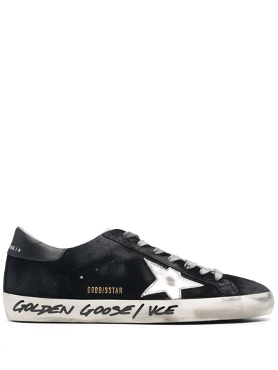 Golden Goose Super-star Low-top Sneakers In Schwarz