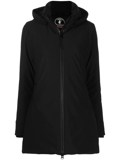 Save The Duck Lila Detachable-hood Coat In Black