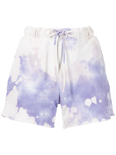 Cotton Citizen Brooklyn Tie-dye Track Shorts In 紫色