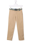 RALPH LAUREN BELTED COTTON CHINO TROUSERS
