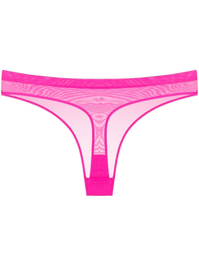Maison Close Hot Pink Thong In 粉色