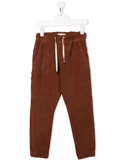 Paolo Pecora Drawstring-waist Straight-leg Trousers In Leather
