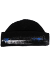 ADER ERROR PAINT-DETAIL RIBBED-KNIT BEANIE