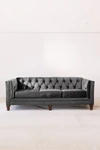 Urban Outfitters Graham Velvet Sofa In Dark Grey