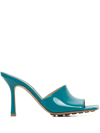 Bottega Veneta Stretch Gloss Sandals In Blue
