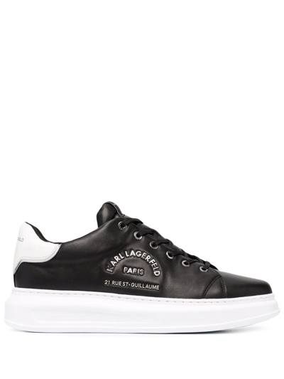 Karl Lagerfeld Rue St Guillaume Low-top Lace-up Trainers In Black