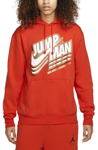 Jordan Jumpman Nba Champs Hoodie In Chile Red