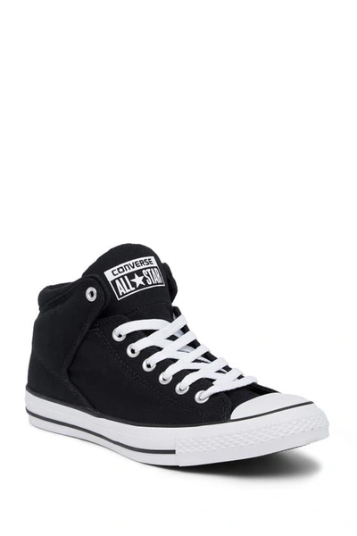 Converse Men's Chuck Taylor All Star High Street Mid Casual Sneakers From Finish Line In Black/black/white