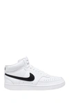 Nike Court Vision Mid Sneaker In White/ Black