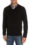 Nordstrom V-neck Cashmere Sweater In Black Caviar
