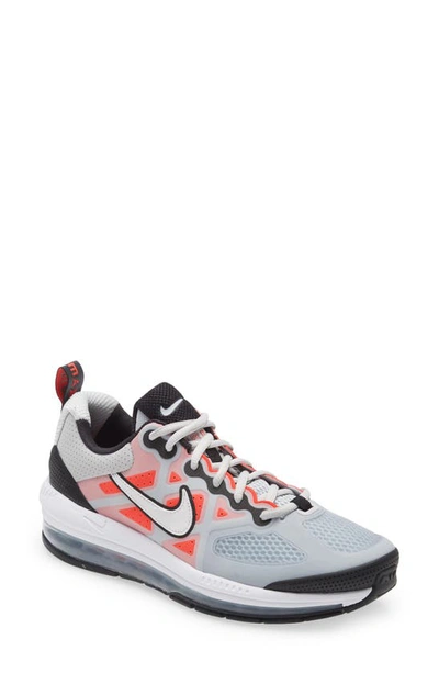Nike Air Max Genome Sneakers In Pure Platinum/bright Crimson-gray