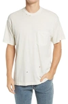 John Elliott Folsom Ripped Pocket T-shirt In Vintage White