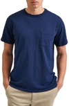 Ben Sherman Beatnik Slub Pocket T-shirt In Indigo Blue