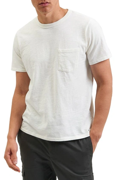 Ben Sherman Beatnik Garment Dyed Short Sleeve T-shirt In Bright Whte