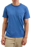 Ben Sherman Beatnik Garment Dyed Short Sleeve T-shirt In Mid Blue