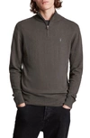 Allsaints Kilburn Wool Blend Half-zip Pullover In Marsh Green